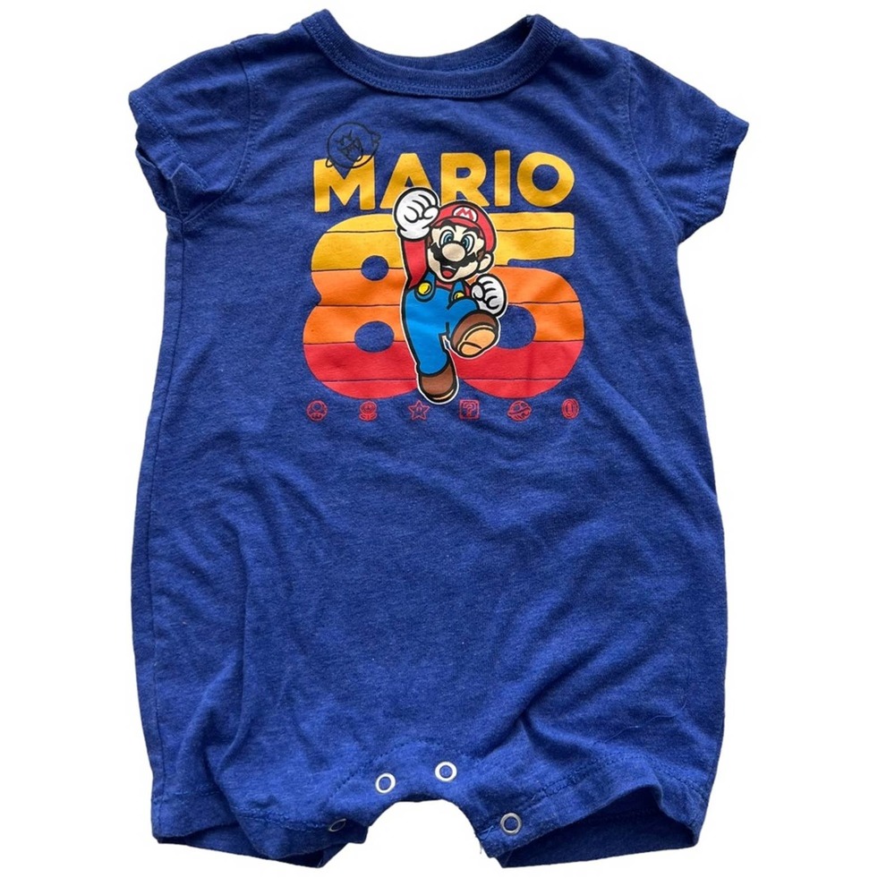 Super Mario 85 Nintendo baby bodysuit romper size 0-3 months